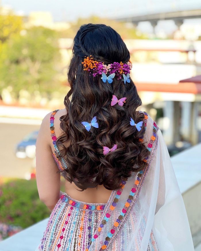Set 50 bướm voan 2 lớp đính đá, bướm lụa đính đá làm bó hoa trang trí tóc trang trí váy đầm