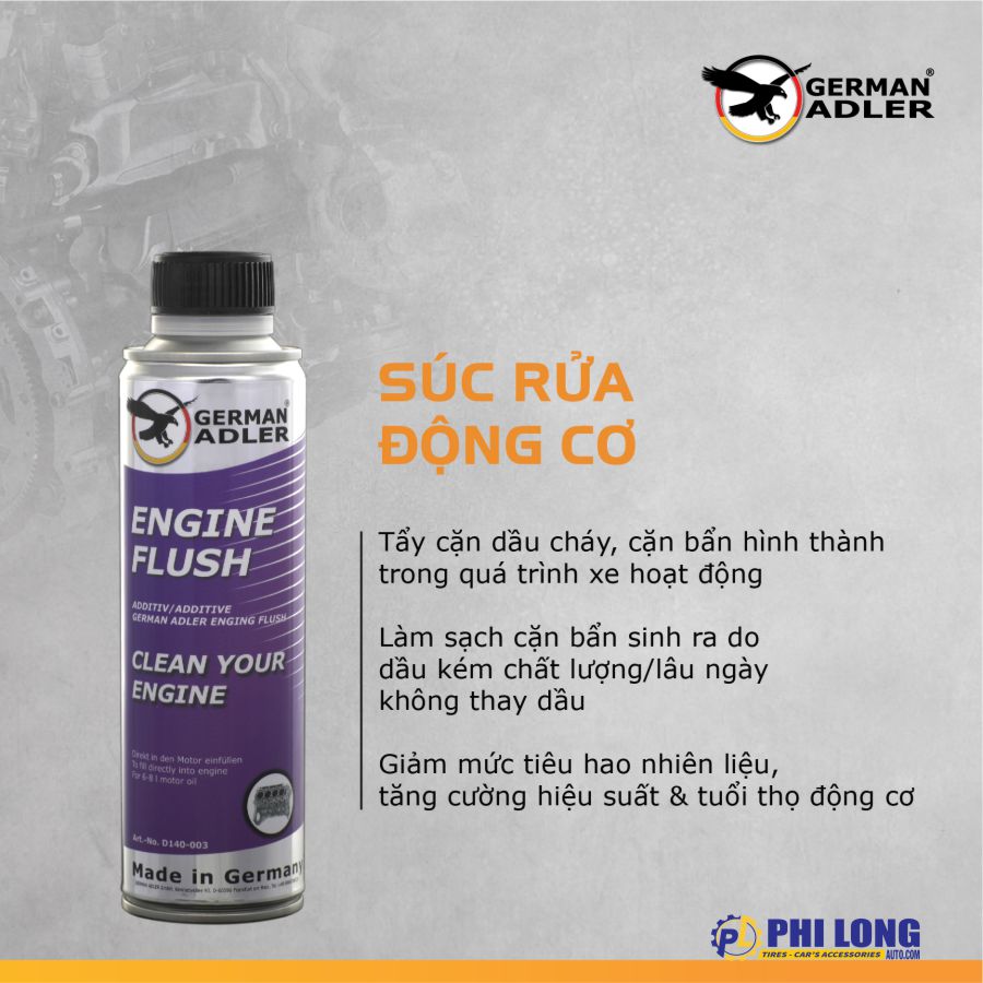 Dung dịch vệ sinh hệ thống khí thải GERMAN ADLER ENGINE FLUSH