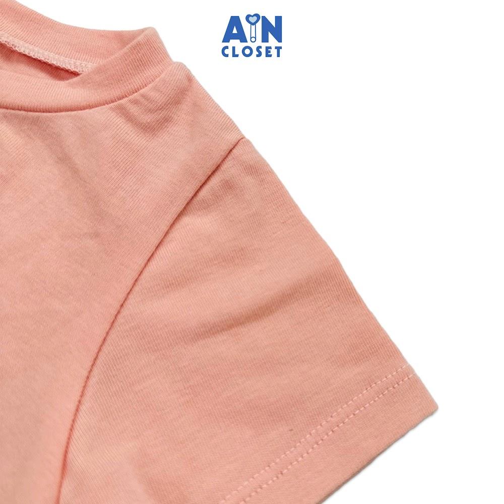 Áo ngắn tay unisex cho bé Hồng Phấn thun cotton - AICDBGPVSGL2 - AIN Closet