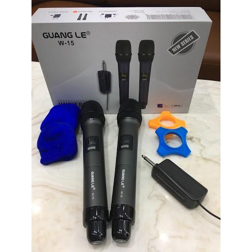 Bộ 2 MICRO KARAOKE KHÔNG DÂY W15