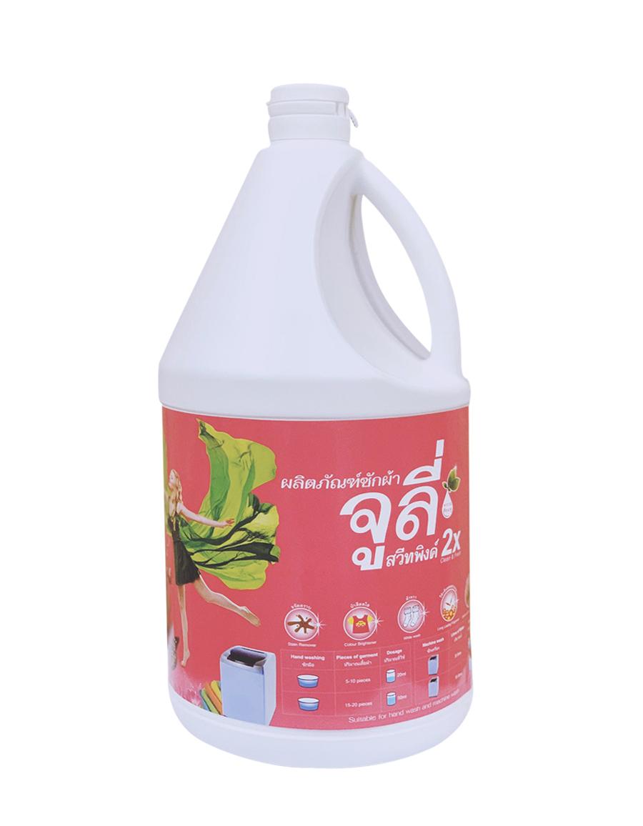 Combo 01 can nước giặt xả Thái Lan July 2X 3,5L + 01 hộp sáp thơm khử mùi Scent & Care Gel 180g