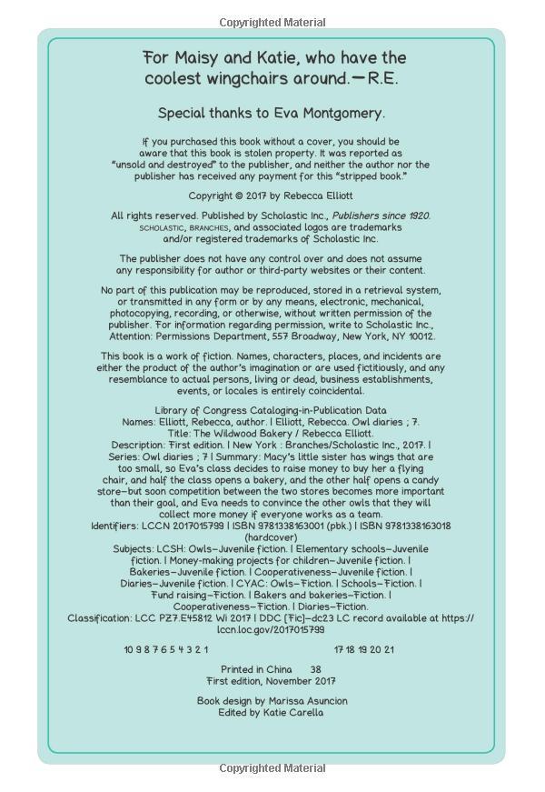 Sách ngoại văn: OWL DIARIES #7: THE WILDWOOD BAKERY