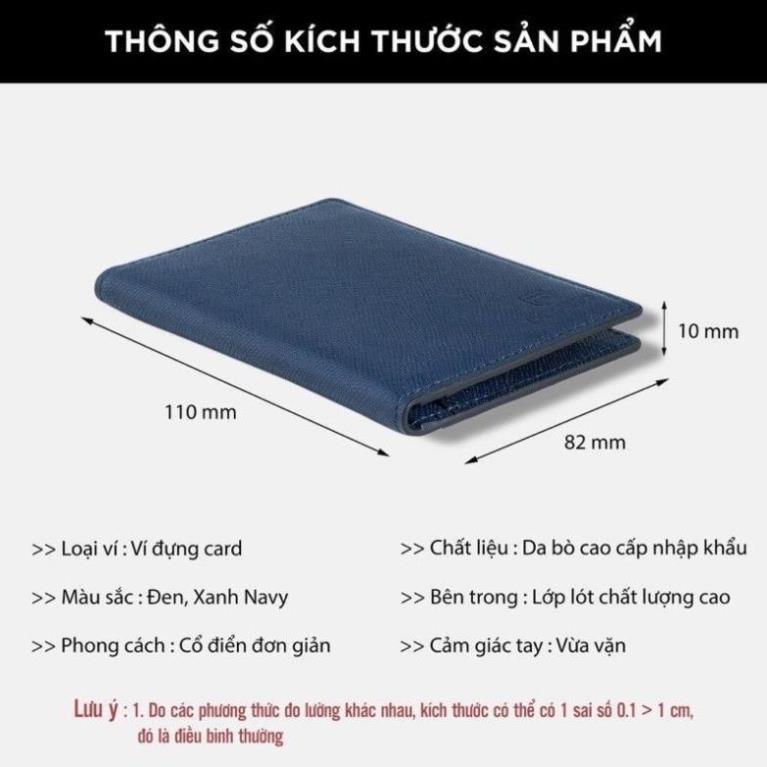 Ví mini nữ công sở, ví nam card da thật nhập khẩu thời trang hàn quốc Olux