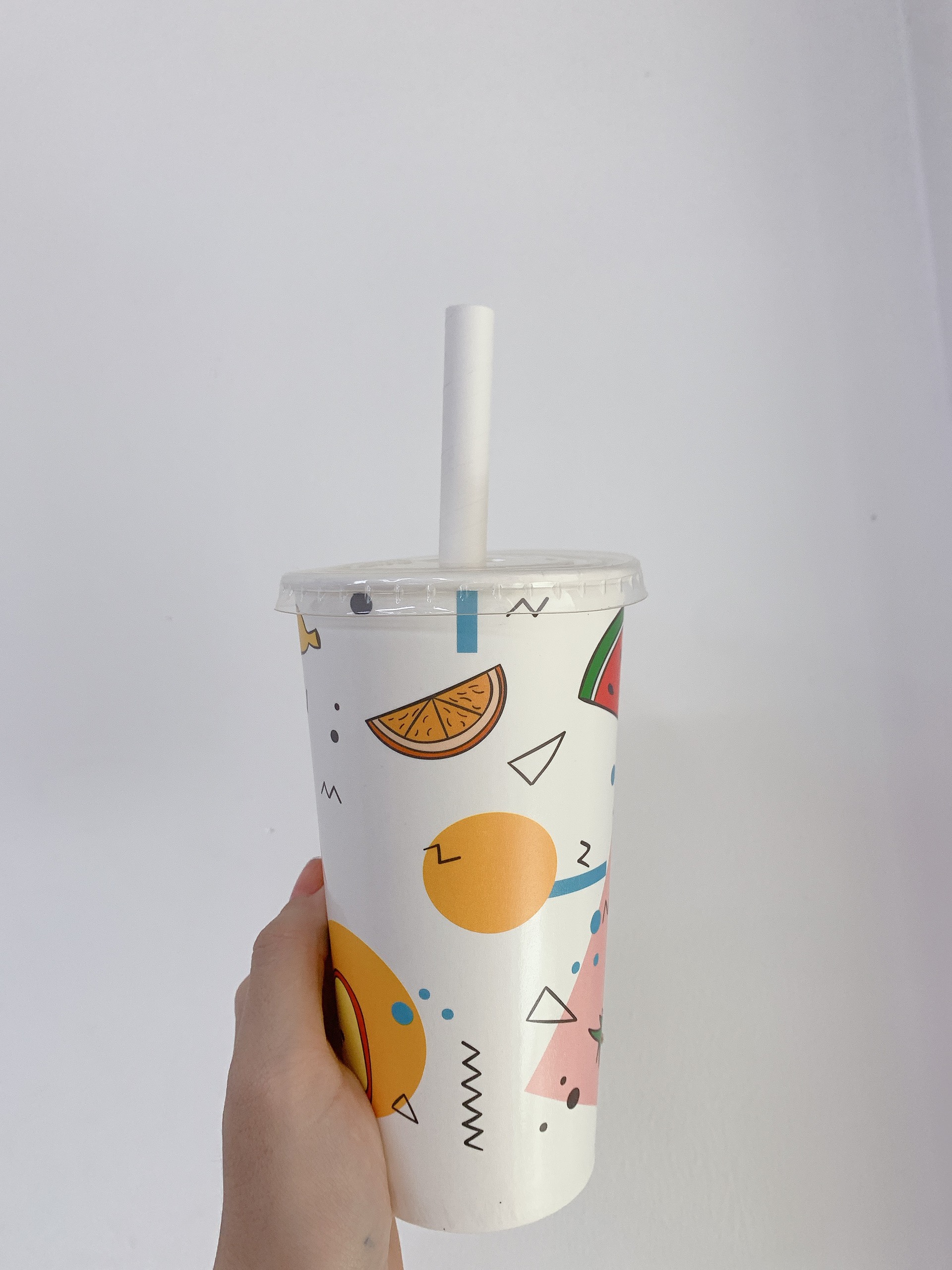 Túi 500 gram ống hút giấy Clean paper Straw size 12mm màu trắng dùng để uống trà sữa