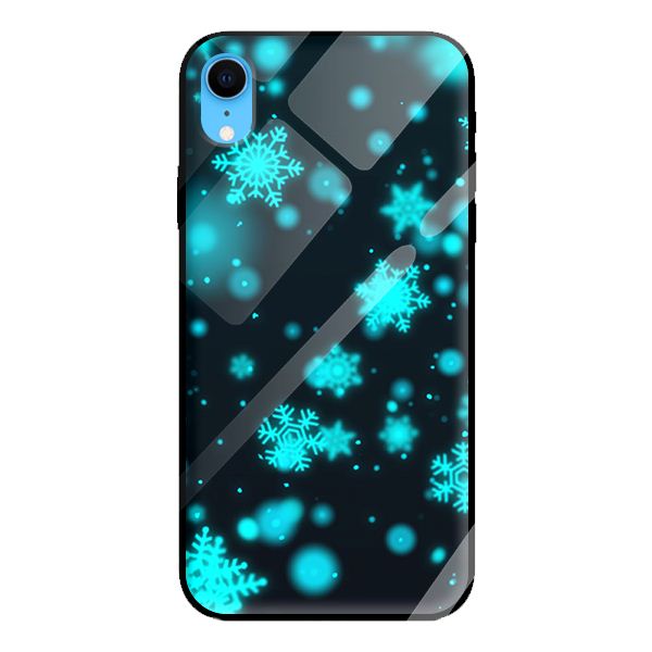 Ốp kính cường lực cho iPhone XR mẫu NỀN TUYẾT 1 - Hàng chính hãng