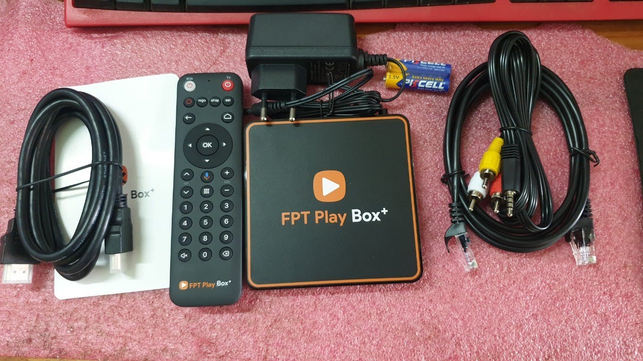 Android Tivi Box FPT Play Box+ NEW 2021 Voice Remote Tặng chuột không dây – Điều khiển tìm kiếm bằng giọng nói Hàng chính hãng