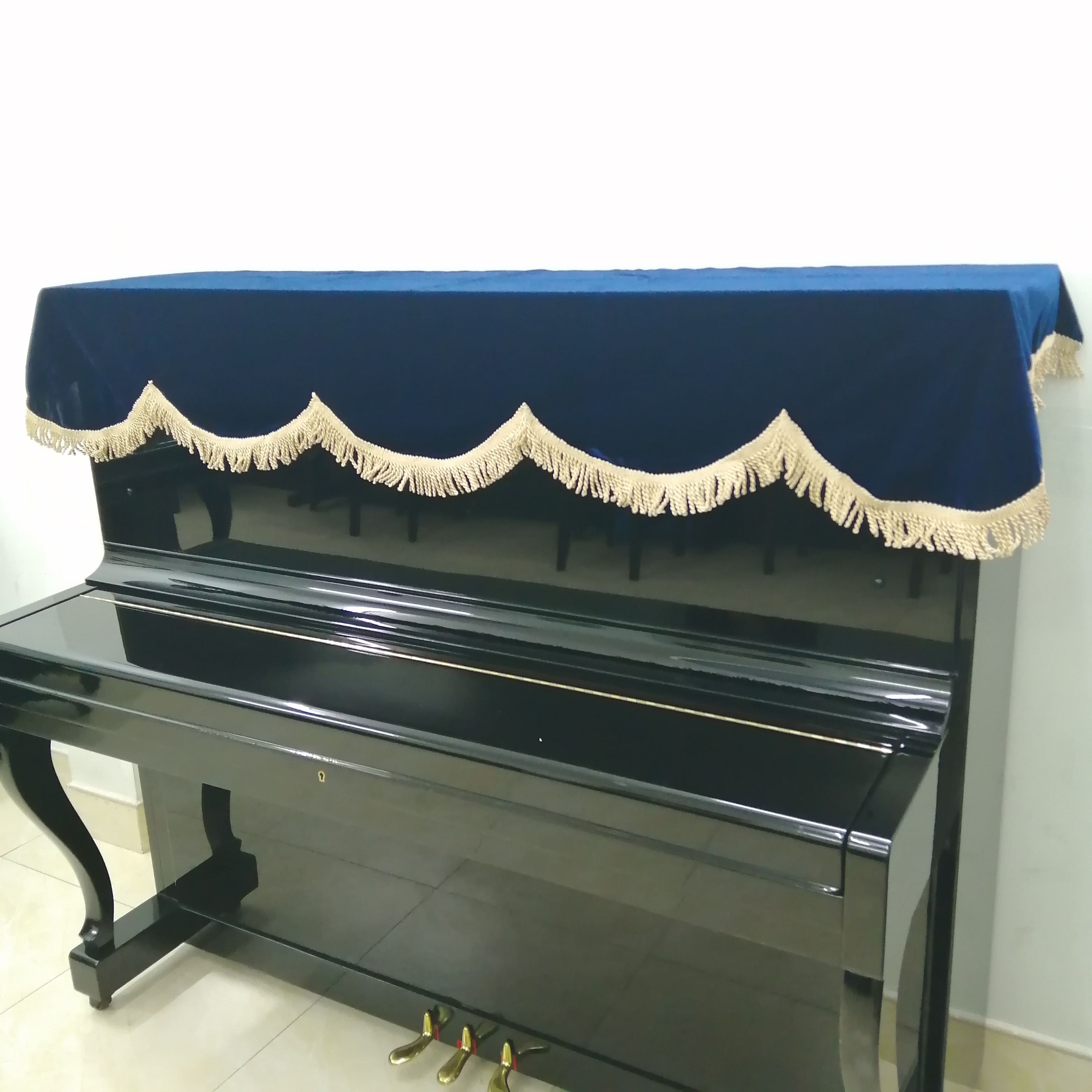 kHĂN TRẢI  PHỦ ĐÀN PIANO CƠ NHUNG DÀY MỀM MỊN MÀU XANH DƯƠNG