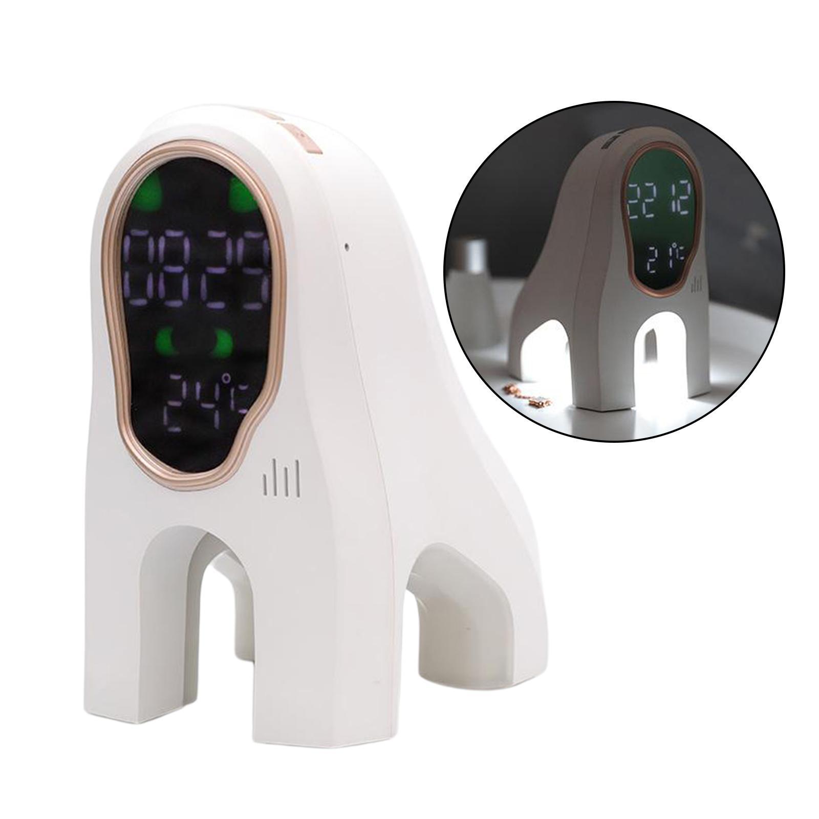 LED Digital Alarm Clock Snooze 12/24Hr Weekend Mode USB Nightlight White