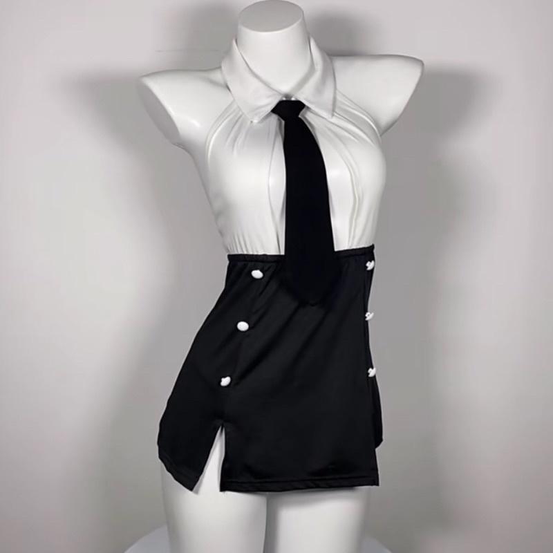 LL2489 Set Thư Ký/Cosplay Thư Ký sẻ ngực gợi cảm, đáng yêu.