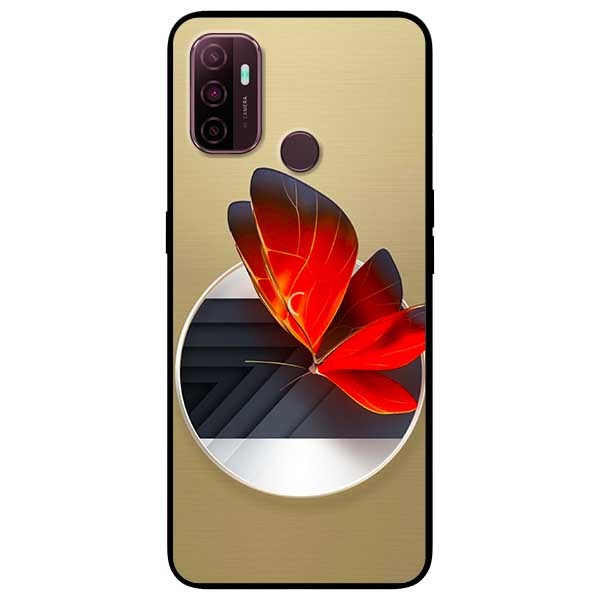 Ốp lưng dành cho Oppo A53 mẫu Vòng Tròn Bướm Đỏ