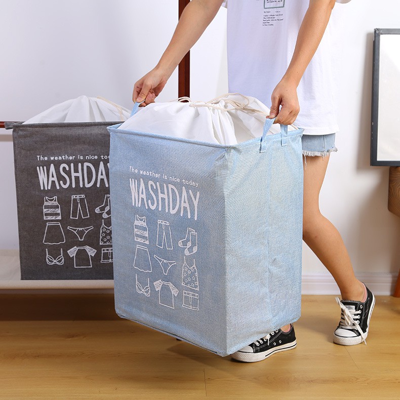 Túi , Giỏ Đựng Quần Áo , Chăn Mền Chất Liệu Bạt Dày Dặn Chống Thấm Nước WASHDAY - Chính Hãng