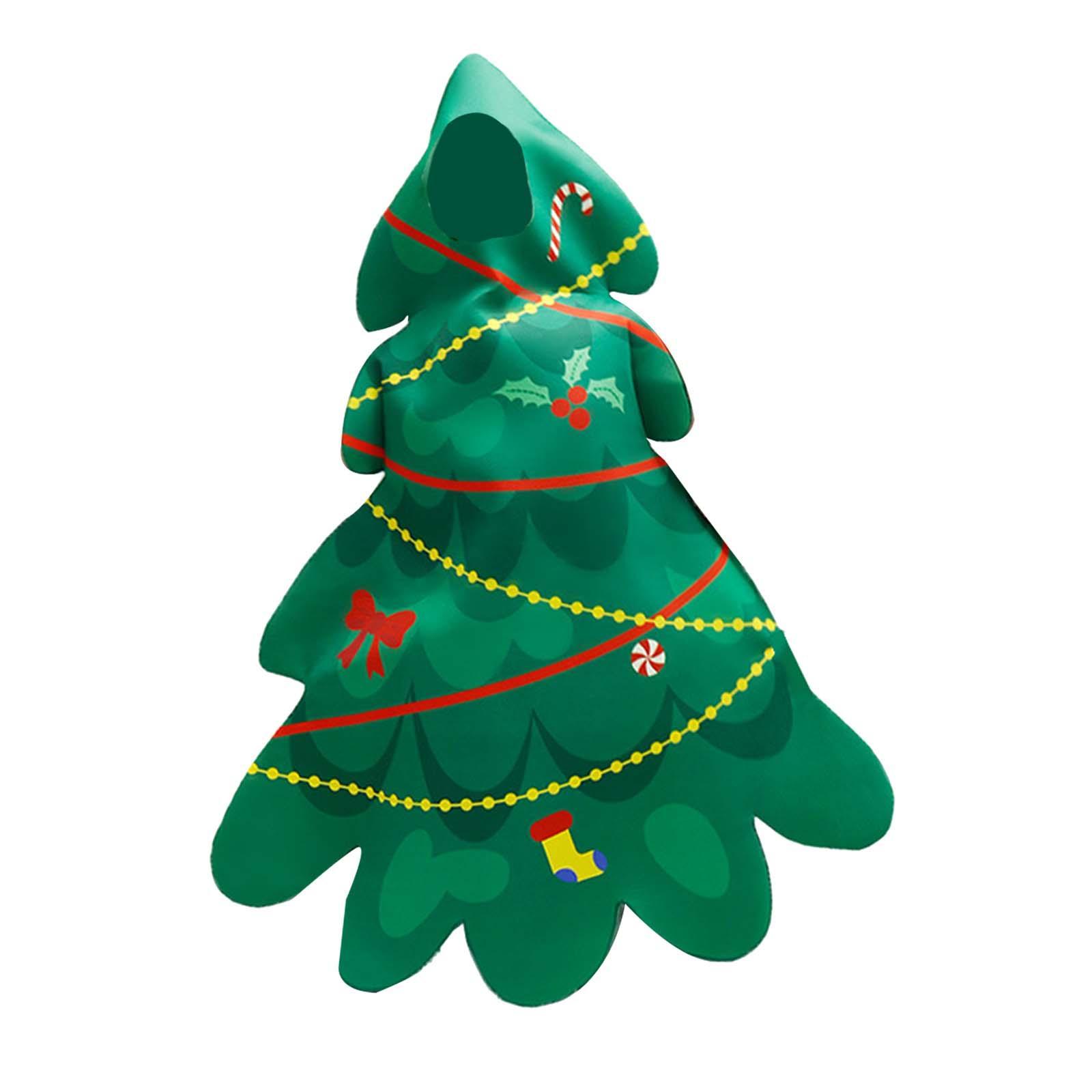 Christmas Tree Costume Funny Fancy Dress Printed Clothing, Stage Performance Costume Party Outfit for Celebration, Show, Gifts, Cosplay Festival