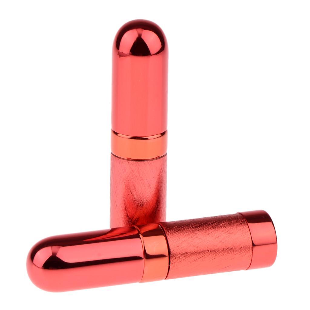 2Pcs Portable 6ml Refillable Perfume Atomizer Empty Bottle Pump Spray Red