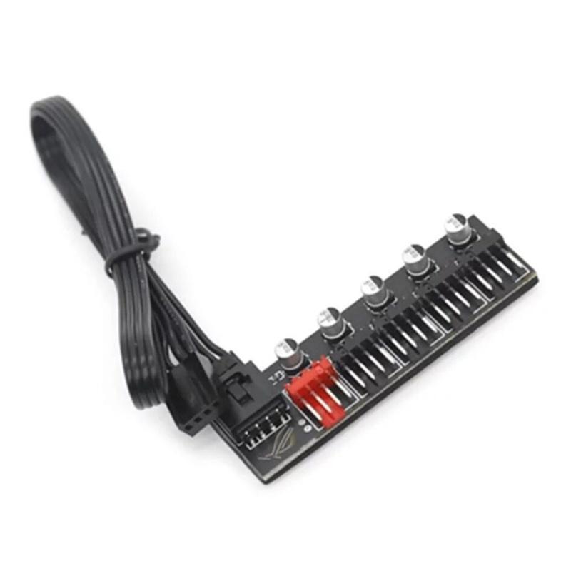 Rx Bộ Điều Khiển Tốc Độ Quạt Tản Nhiệt 4 Pin Pwm 5 Cổng Cho Máy Tính
