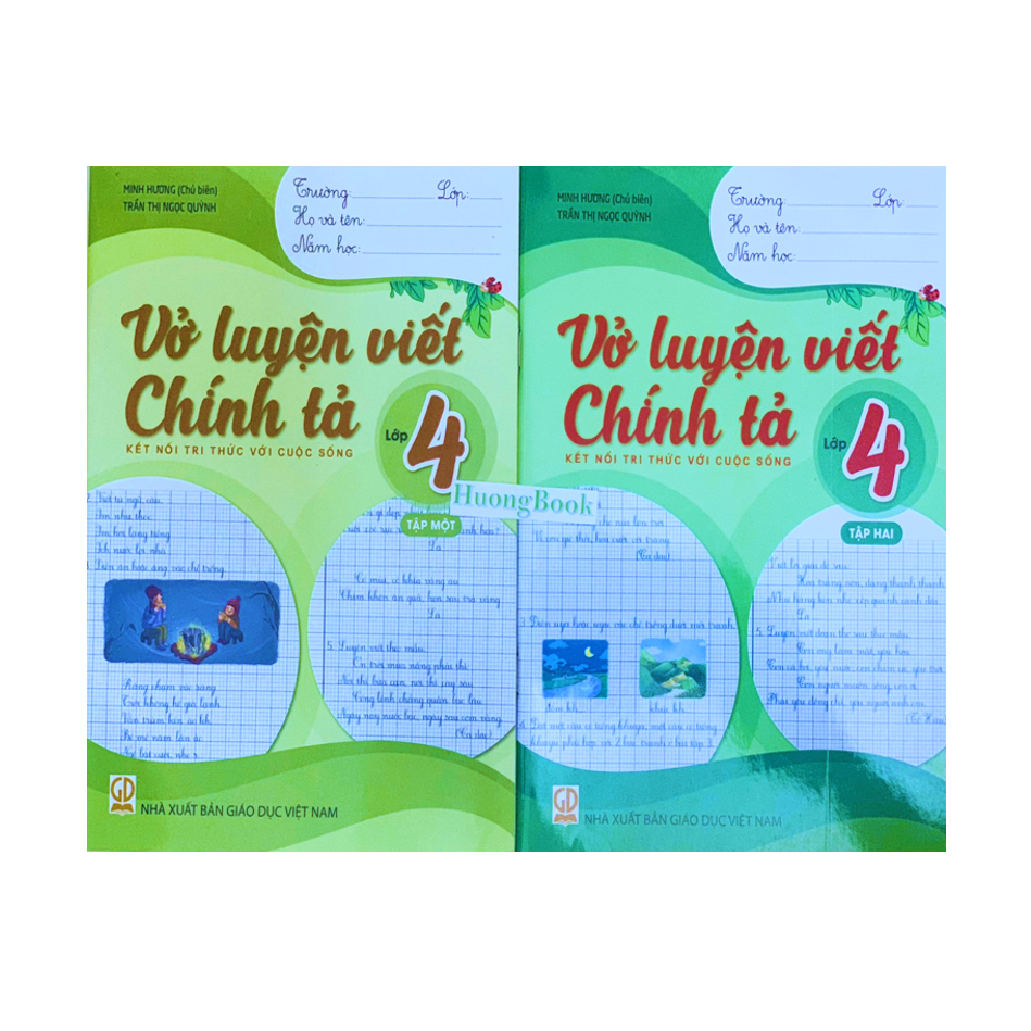 Sách - Combo Vở Luyện Viết Chính Tả Lớp 4 tập 1+2 - 2023