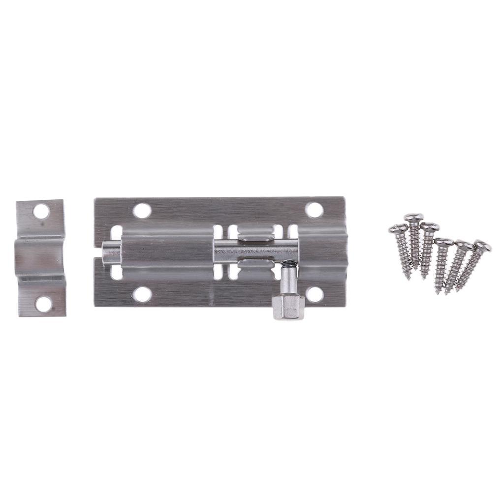 Durable Stainless Steel Door Latch Security Lock Bolt With Screws Hardware Kits