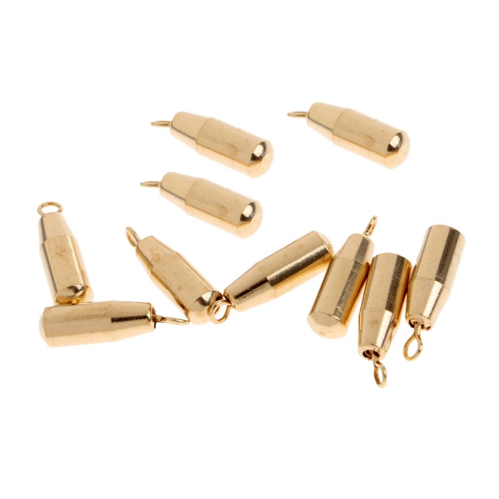 30pcs Brass Sinker Drop Shot Weights Sinker Perch Pike Fishing