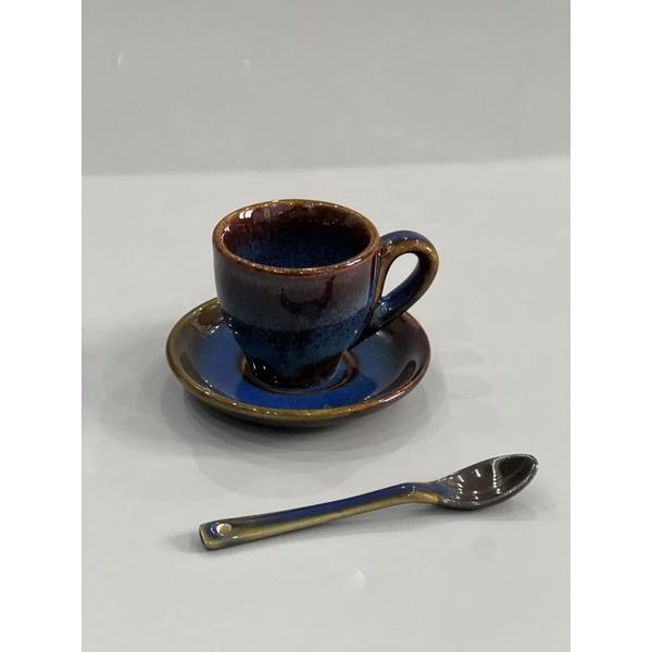Cốc ly sứ Espresso 70ml - Men hoả biến thiên thanh, hoả biến lam - Gốm sứ Bát tràng