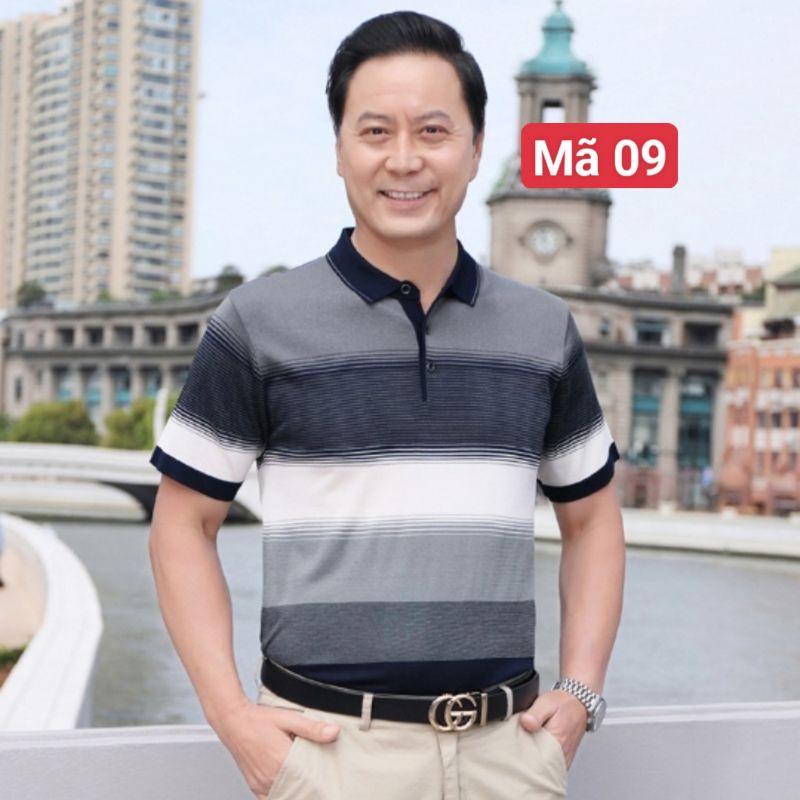- Áo phông trung niên cổ bẻ cho bố hàng Quảng Châu