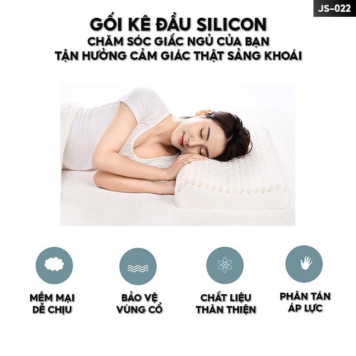 Gối Đầu Silicon Cao Su Non Cải Thiện Tình Trạng Mỏi Cổ Vai Gáy Kiến Tạo Giấc Ngủ Sâu Và Ngủ Ngon JS-022