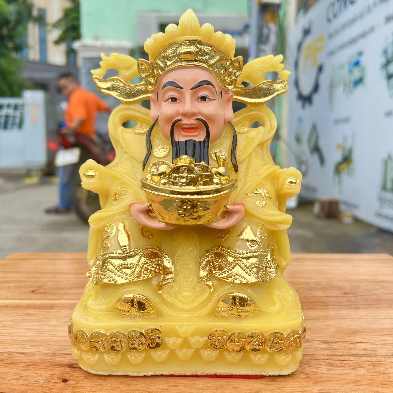 Tượng Ông Thần Tiên đá Việt Nam cao 20cm – Xanh,Đỏ,Vàng,Trắng