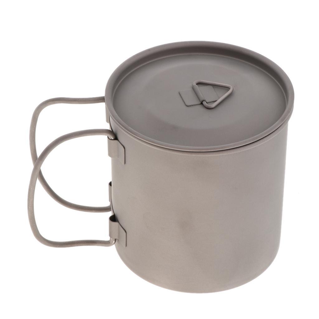 Titanium Outdoor Camping Cup Pot Travel Coffee Mug 400ml