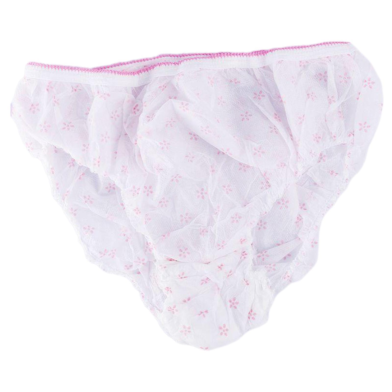 7Pcs Disposable Nonwoven Underwear, Handy Briefs Soft Women Breathable Lightweight Disposable Briefs Disposable Panties for SPA, Camping, Hotel