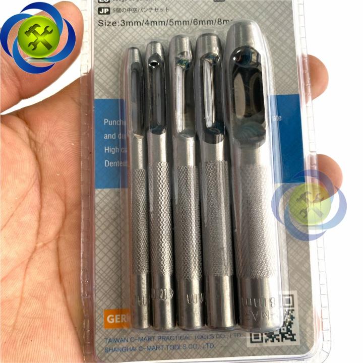 Bộ đục lỗ C-Mart A0137 có 5 cây size 3mm -8mm