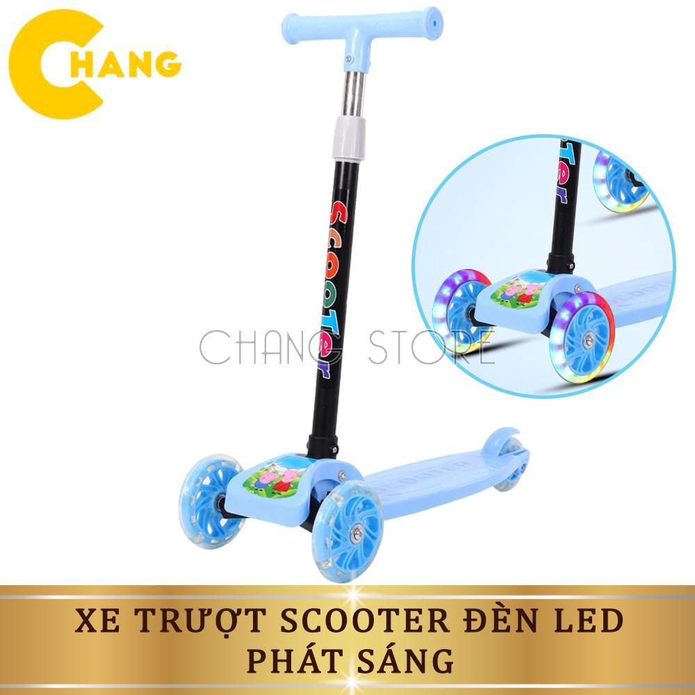 Xe Trượt Scooter 3 Bánh Có Bánh Xe Phát Sáng Cho Bé Yêu