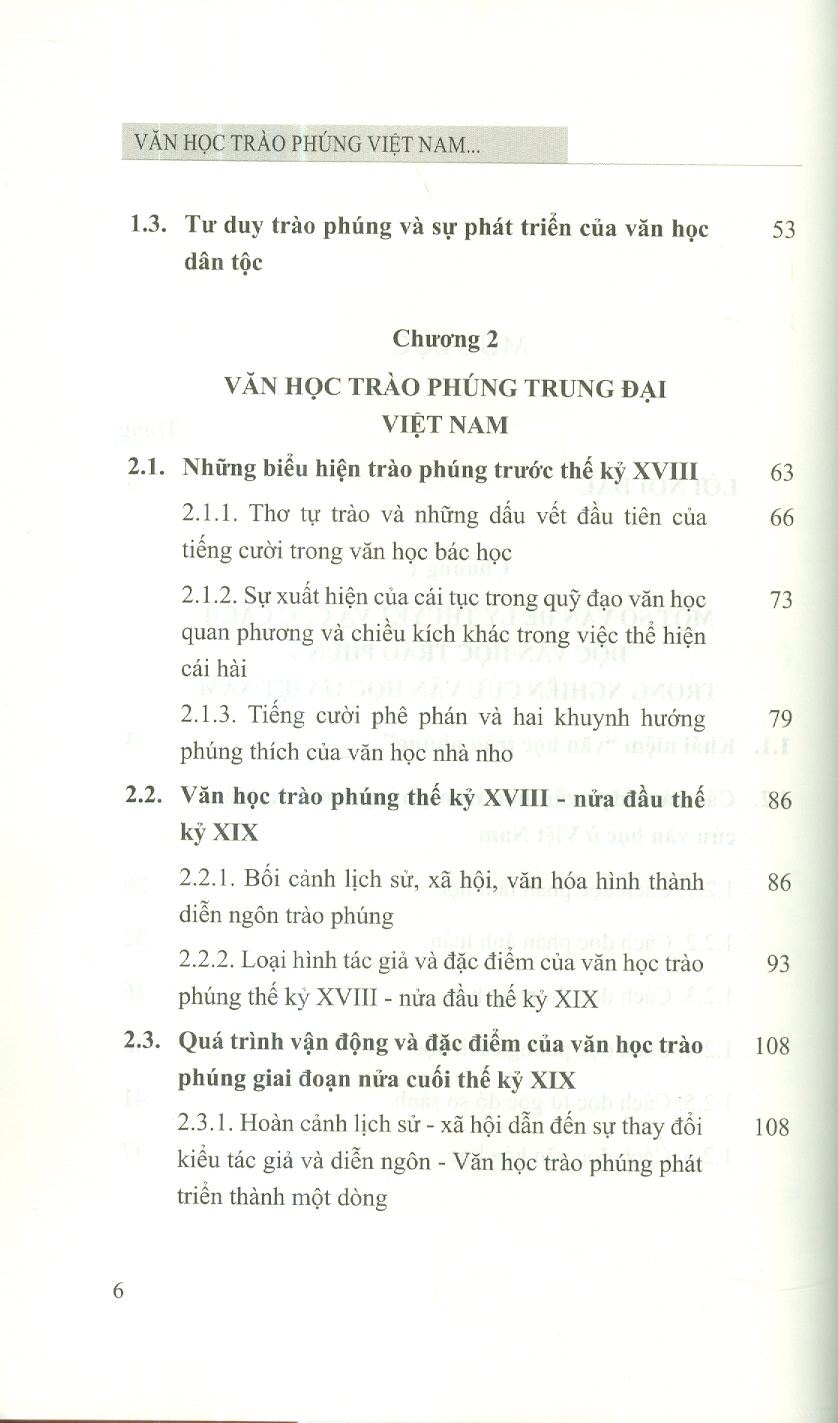 Văn Học Trào Phúng Việt Nam (Từ Thế Kỷ XVIII Đến Nửa Đầu Thế Kỷ XX) (Chuyên luận)
