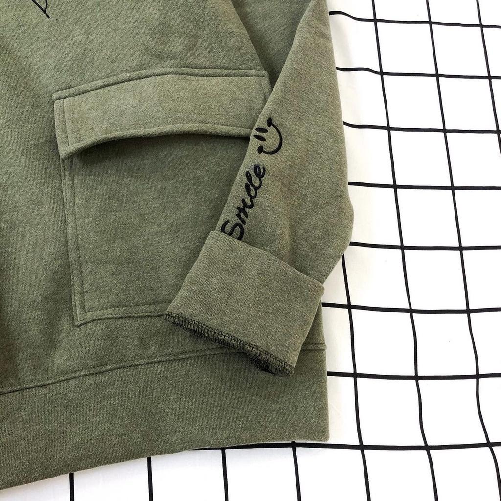 Áo Hoodie thêu hình MEANSTORE nỉ lót bông có mũ oversize unisex nam nữ form rộng phong cách Hàn Quốc - Chàng trai