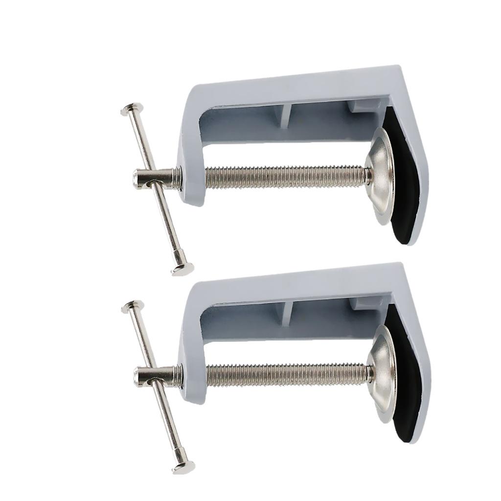 Bộ 2 Điều Chỉnh Cánh Tay Kẹp Đèn Bàn Kẹp Móc Khóa Xoay Giá Đỡ Đế Kim Loại, Phạm Vi Kẹp: 0-59 Mm
