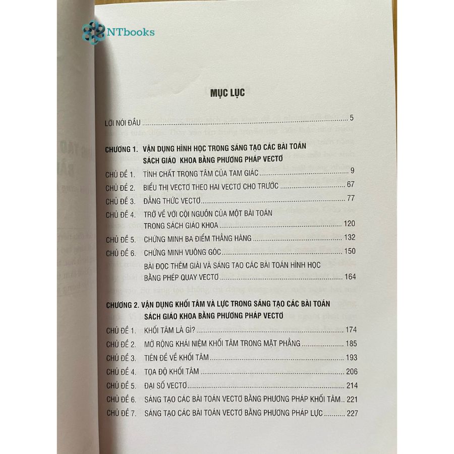 Sách Sáng tạo các bài Toán sách giáo khoa bằng phương pháp vectơ