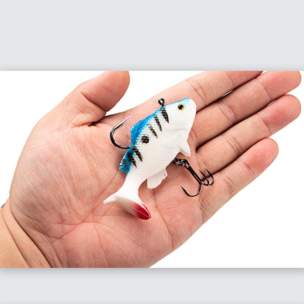 3Pcs Lifelike 3D Eyes Simulation Soft Fishing Lure 12cm Artificial Bait Swimbaits