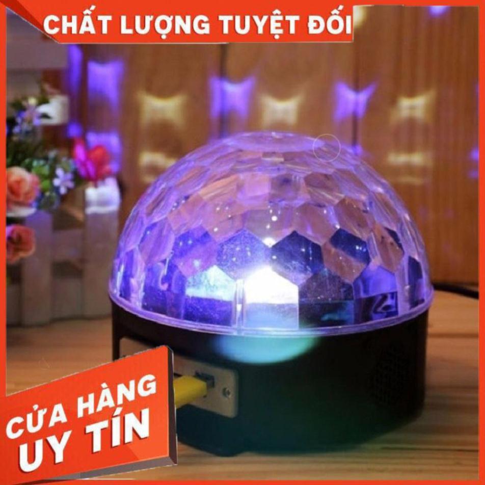 Đèn LED quả cầu cảm ứng xoay pha lê 7 màu nhấp nháy theo nhạc - Đèn vũ trường cảm ứng 7 màu cao cấp