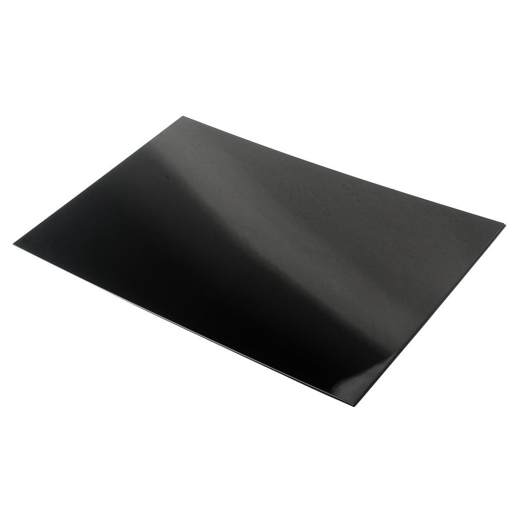3 Pieces Guitar Blank Scratch Plate Guard Pickguard Material PVC 3-ply Black