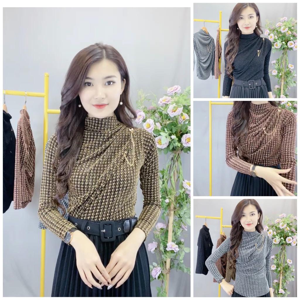 Xếp li vai cổ cao 3 phân chất vải loại1