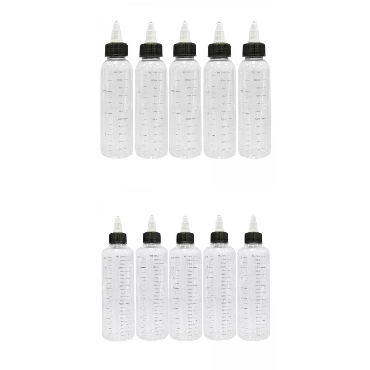 10pcs 120/250ml Tattoo Ink Bottle with Twist Hat + Scale