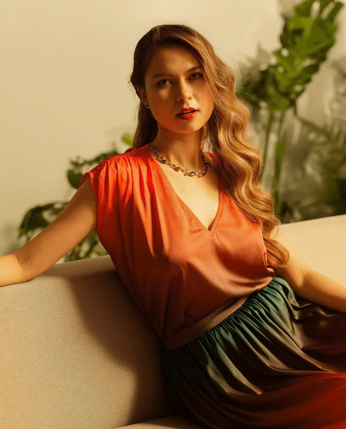 Áo Rộng Oversized Ombre Hoàng Hôn thời trang thiết kế Hity TOP185