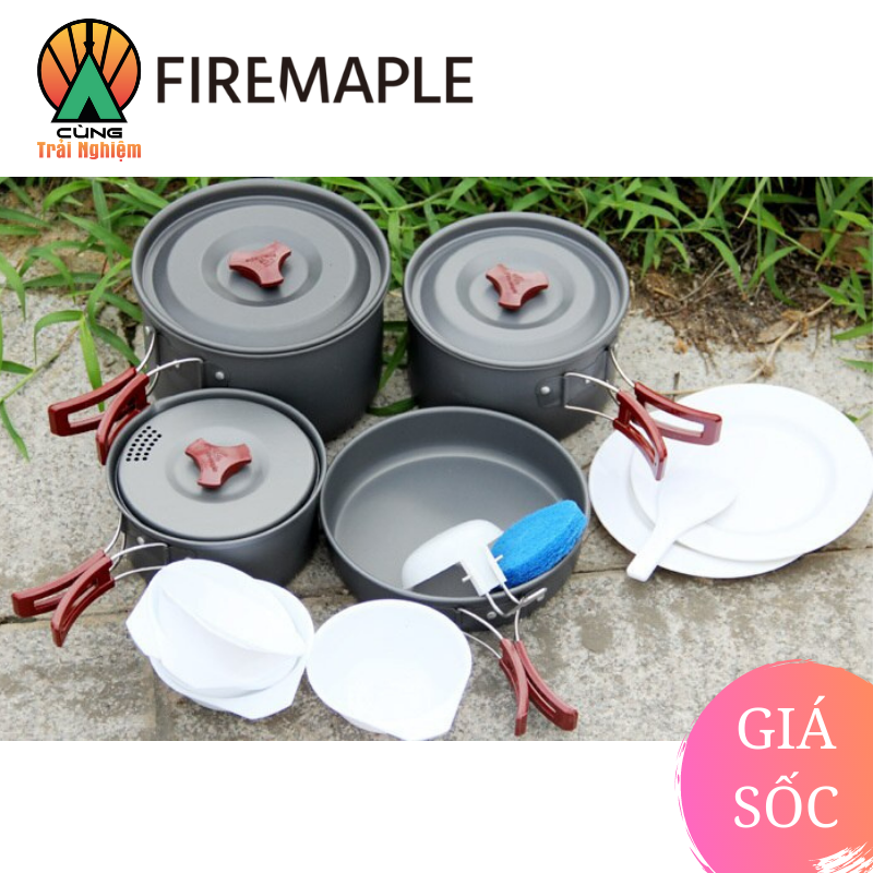 COMBO Nồi Chảo Nấu Ăn 4 Trong 1 Tiện Lợi Chuyên Dụng Dã Ngoại Fire-Maple FMC-206
