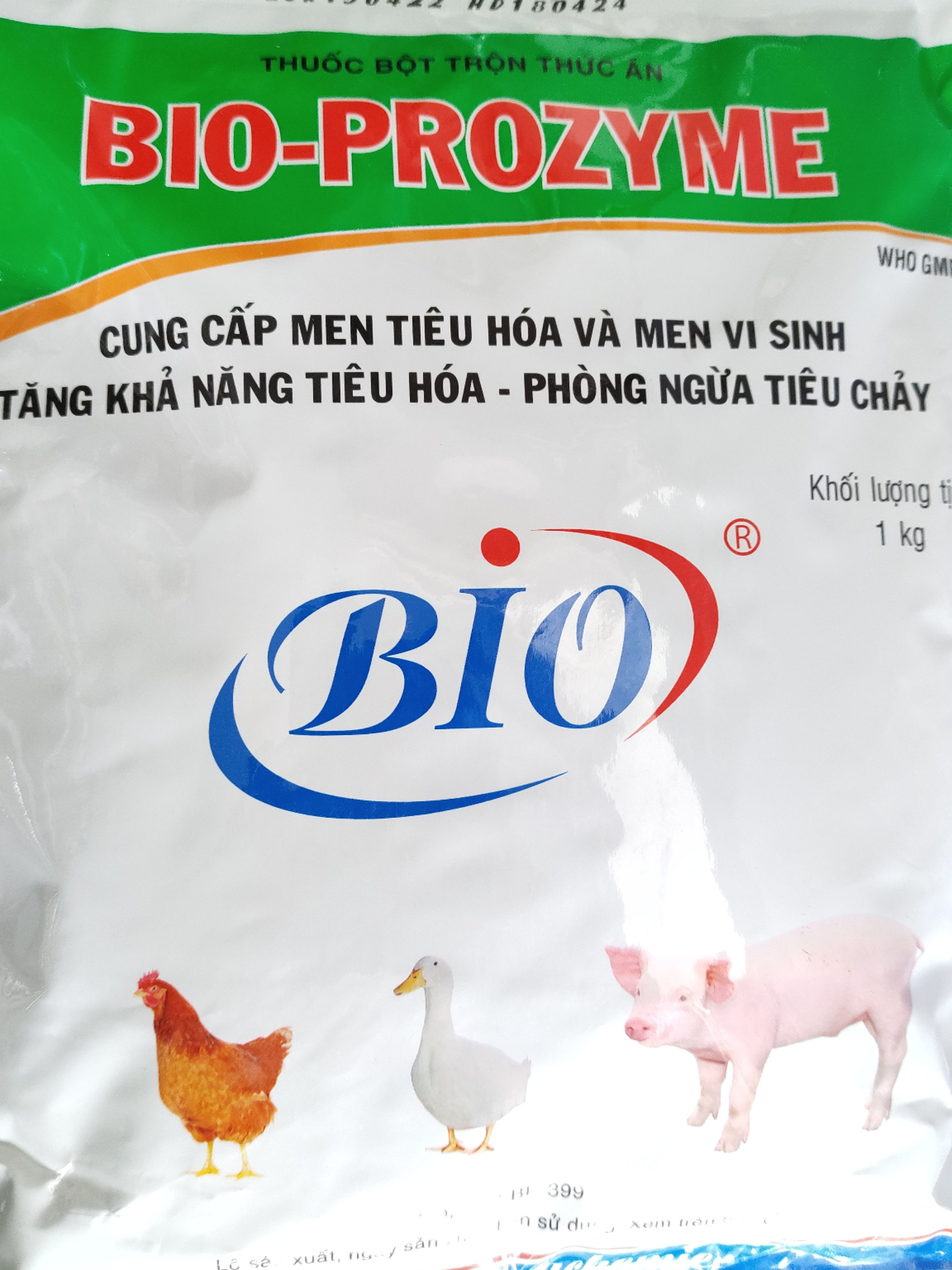 BIOPROZYME 1kg thuốc bột trộn thức ăn cung cấp men tiêu hoá và men vi sinh tăng khả năng tiêu hóa, phòng ngừa tiêu chảy