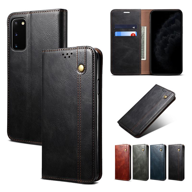 Bao da điện thoại nắp lật từ tính Retro Samsung S20 FE Ultra S20 Plus
