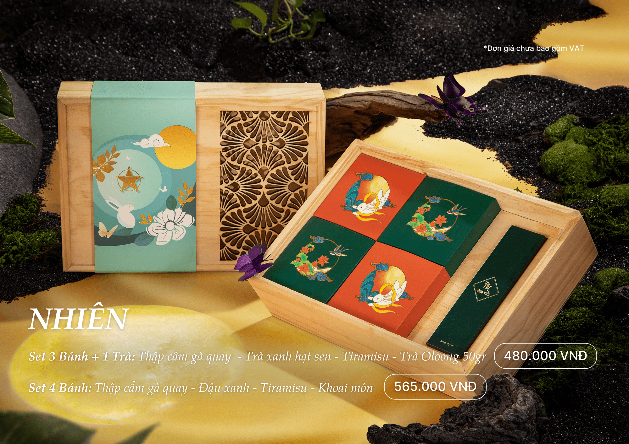 Hộp Bánh Trung Thu NHIÊN - Hộp Quà Trung Thu Cao Cấp Của Food City Việt Nam
