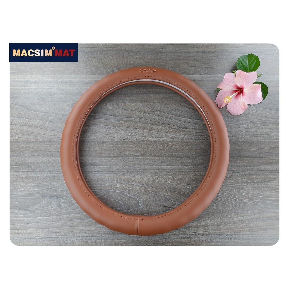 Bọc vô lăng cao cấp chất liệu da thật - Khâu tay 100% size M -  nhãn hiệu Macsim mã  LA30T