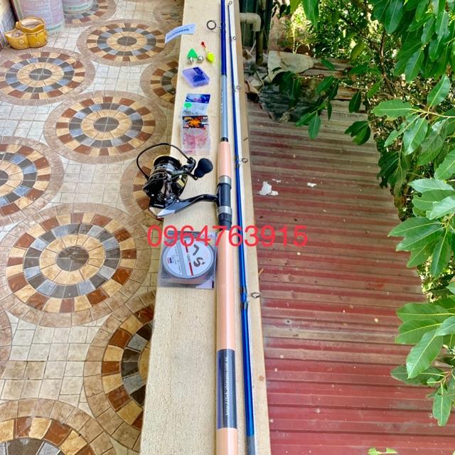 Combo cần câu Shimano cruza và máy Ac kim loại câu sông