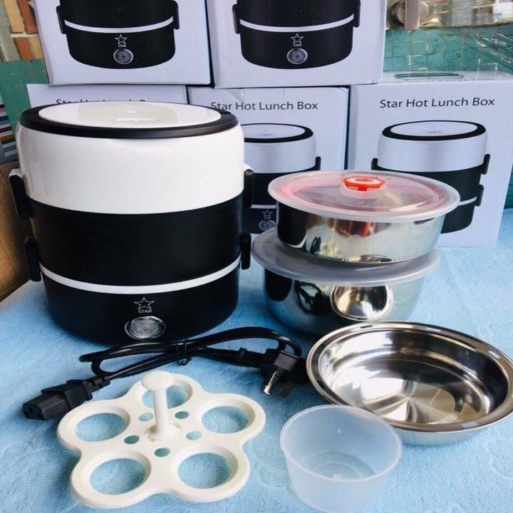 Cà mèn ️️ Cặp lồng ủ cơm 3 tầng inox cắm điện Star