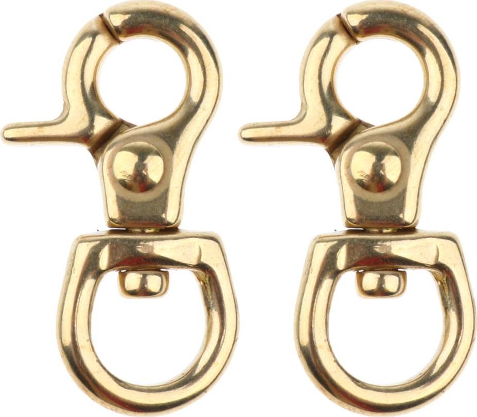 2X Đồng Tôm Hùm Clip Xoay Móc Túi Móc Chìa Khóa Hàng Thủ Công Phát Hiện
