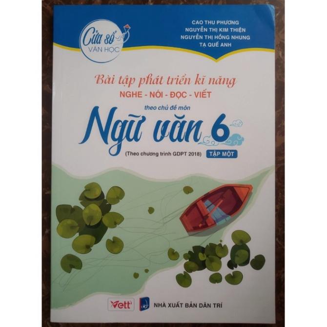 Sách - Combo Bài tập phát triển kĩ năng Nghe - Nói - Đọc - Viết theo chủ đề môn Ngữ văn 6 - (Tập 1+Tập 2)