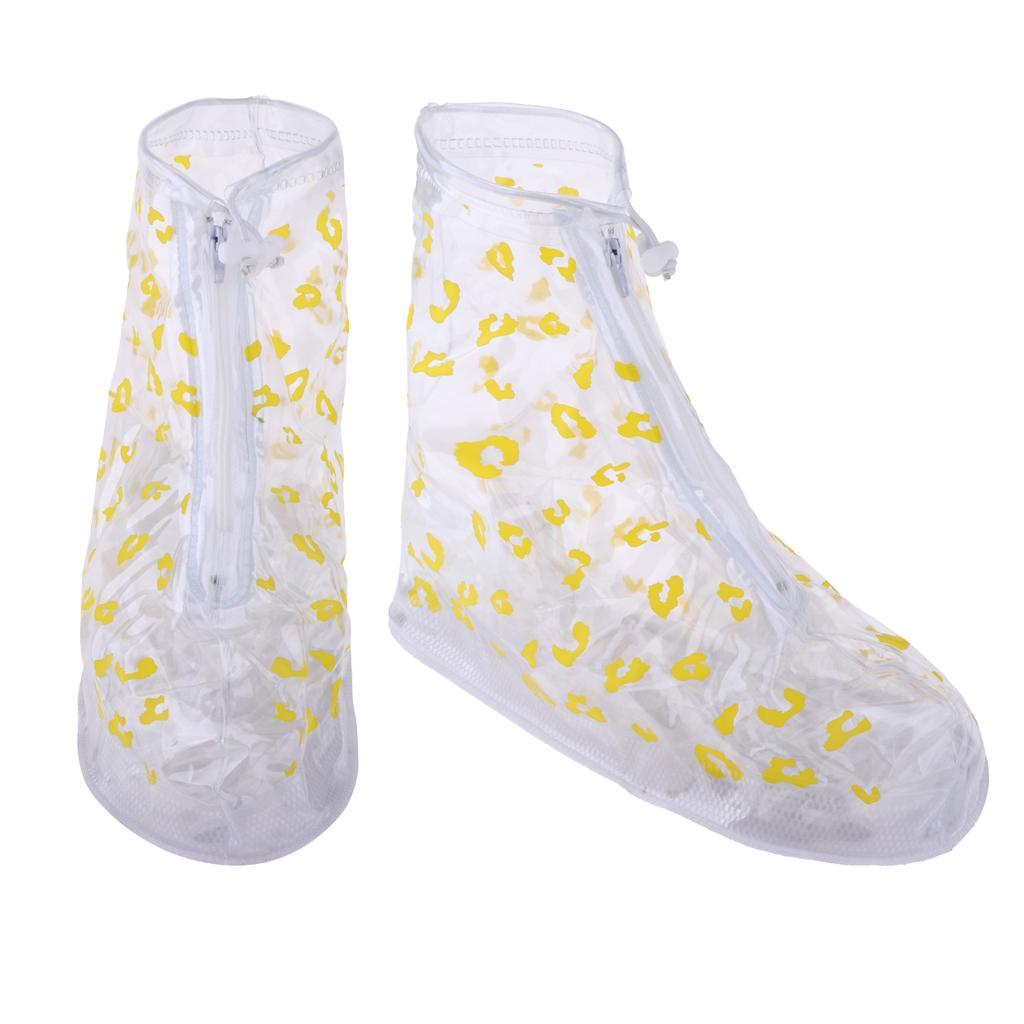 Waterproof Shoe Covers Reusable Overshoes Galoshes Anti-Slip Boots with Zipper Closure