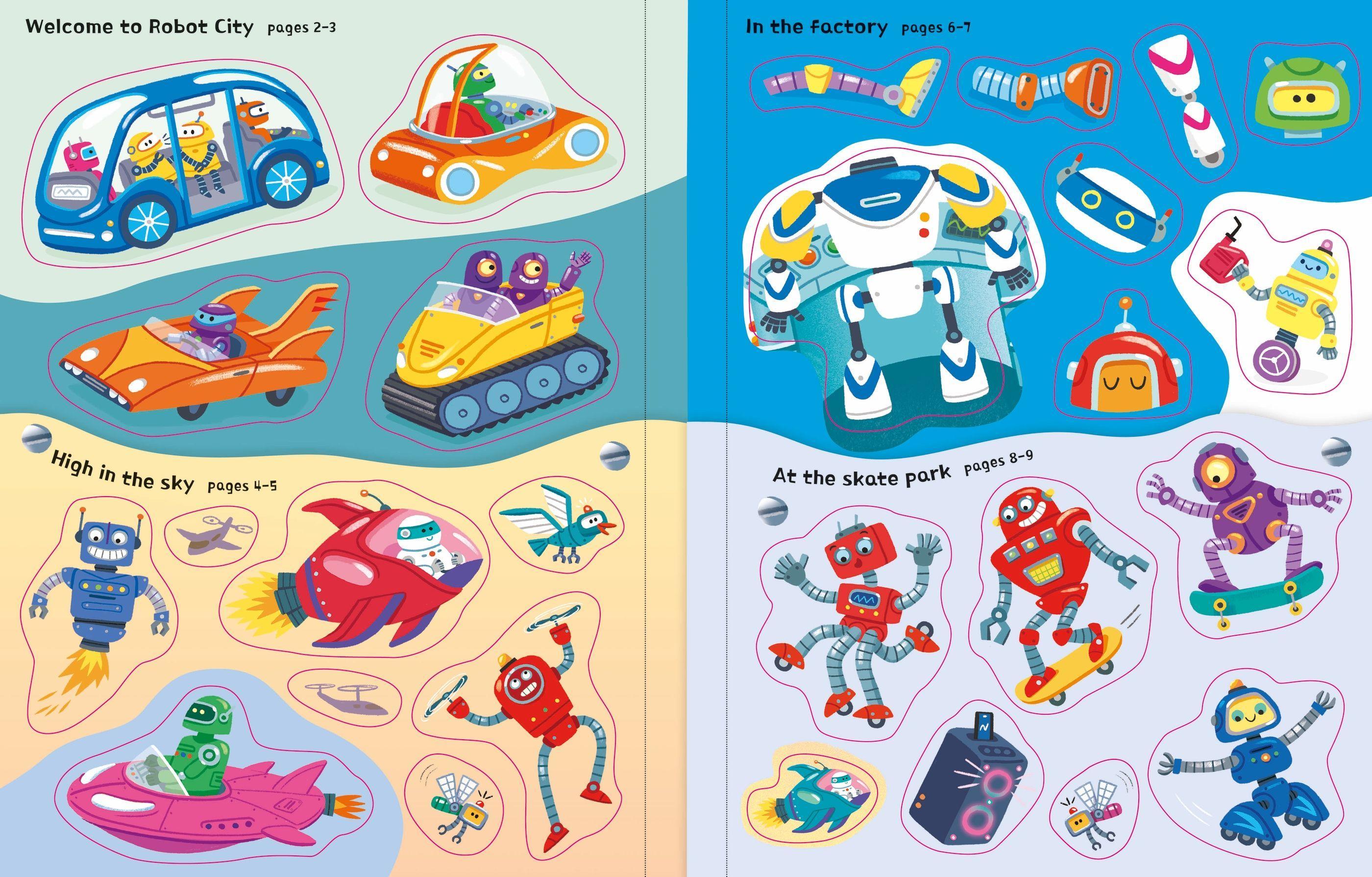 Sách ngoại văn: First Sticker Book Robots